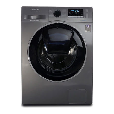 Masina de spalat rufe Samsung Eco Bubble WW90K5410UX, 9 kg, 1400 RPM, Display, Inverter, Argintiu