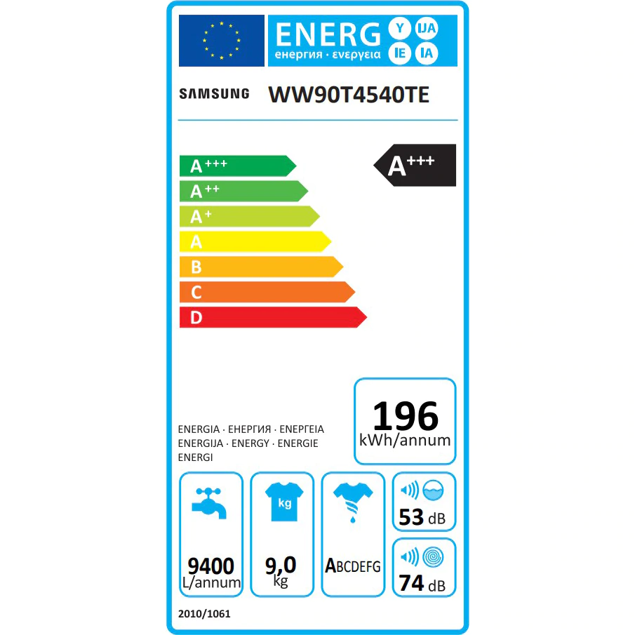 Masina de spalat rufe Samsung WW90T4540TE clasa D