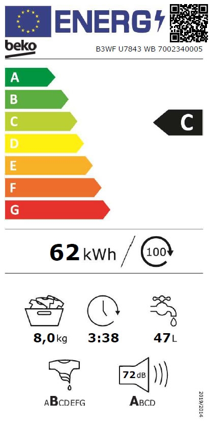 Masina de spalat rufe Beko B3WFU7843WB