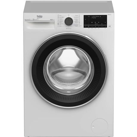 Masina de spalat rufe Beko B5WFU78418WB, 8 kg, 1400 rpm, 15 programe, SteamCure, HomeWhiz prin BlueTooth, AddXtra, Motor ProSmart ™ Inverter, Alb