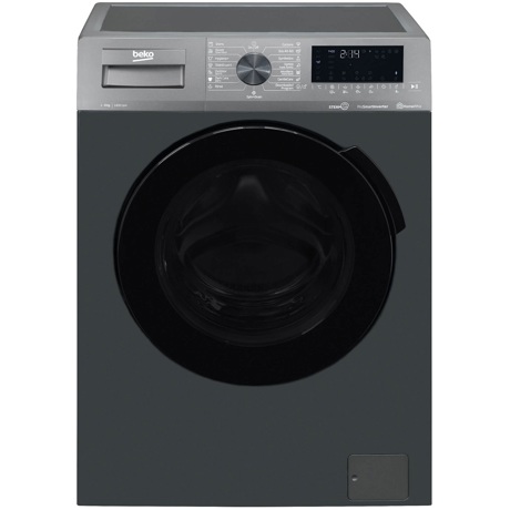 Masina de spalat rufe Beko WUV9726XBA, 9 kg, 1400 rpm, 15 programe, SteamCure, HomeWhiz prin BlueTooth, AddXtra, Motor ProSmart ™ Inverter, Antracit