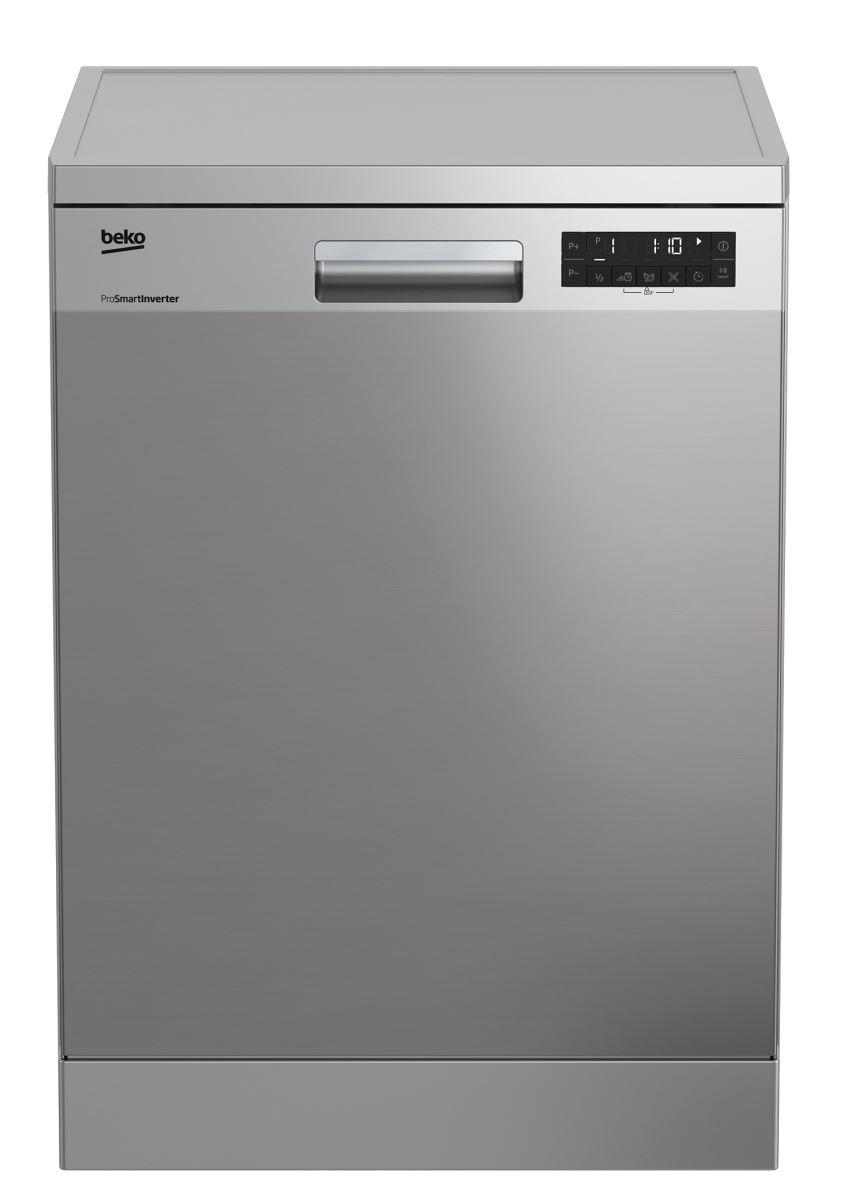 Masina de spalat vase Beko DFN28422X, Independenta, 14 seturi, 8 programe , LCD, 60 cm, Inox