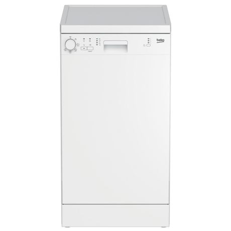 Masina de spalat vase Beko DFS05013W, 10 seturi, 5 programe, 45 cm, Slim, Flexible HalfLoad™, Alb
