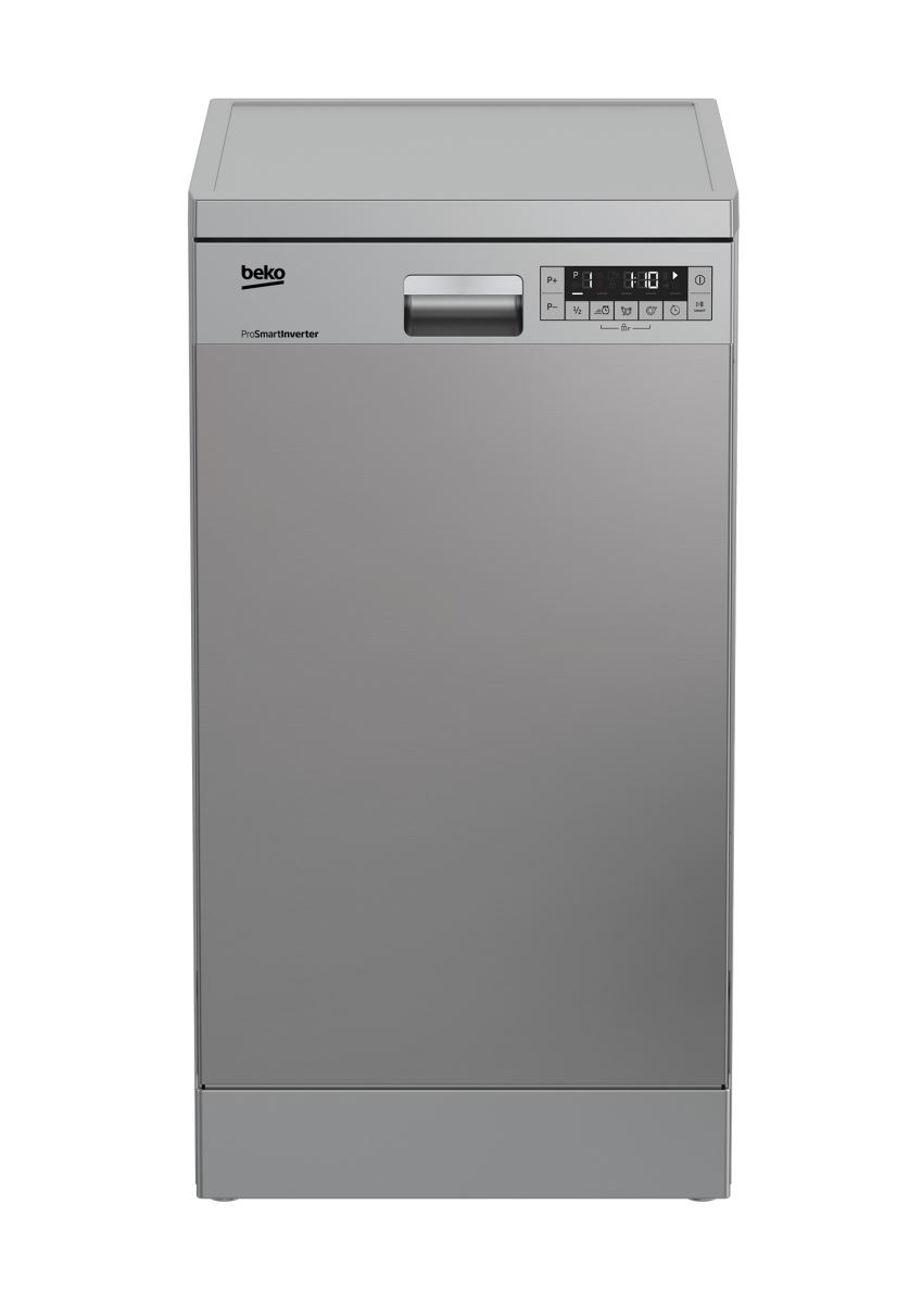 Masina de spalat vase independenta Beko DFS26024X, 10 seturi, 6 programe, Display LCD, 45 cm, Slim, Inox