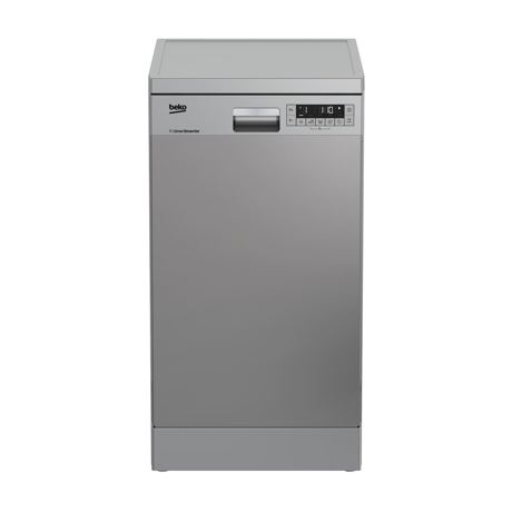 Masina de spalat vase independenta Beko DFS26024X, 10 seturi, 6 programe, Display LCD, 45 cm, Slim, Inox