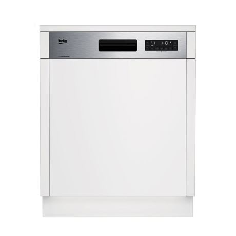 Masina de spalat vase Beko DSN26420X, Partial incorporabila, 14 seturi, 6 programe, Display, 60 cm