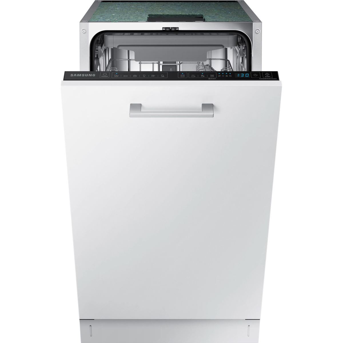 Masina de spalat vase Samsung DW50R4050BB, Total incorporabila, 45 cm, 10 seturi, 6 programe, Incarcare pe jumatate