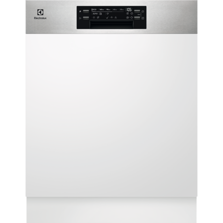 Masina de spalat vase partial incorporabila Electrolux EES47310IX, 13 seturi, AirDry, Latime 60 cm, 8 programe, Motor Inverter, Inox