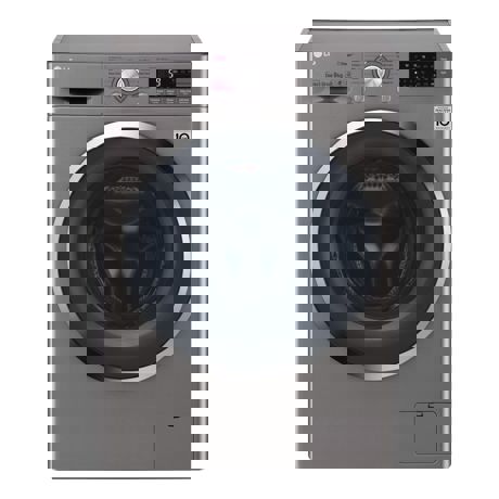 Masina de spalat rufe LG Titan F4J7VY2S, 9 Kg, 1400RPM, SpaSteam, TurboWash, 6 Motion DD, Inverter, Argintiu