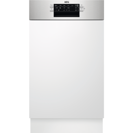 Masina de spalat vase partial incorporabila AEG FEE73517PM, 10 seturi, AirDry, 9 programe, Motor Inverter, Display, 45 cm