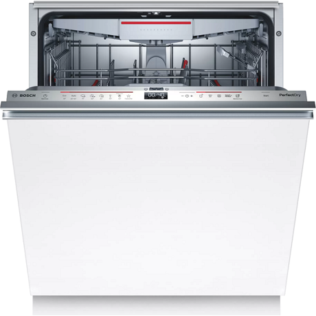Mașina de spălat vase complet încorporabilă Bosch SMH6ZCX42E, 14 seturi, 8 programe, Sertar tacâmuri, Wi-Fi, 60 cm