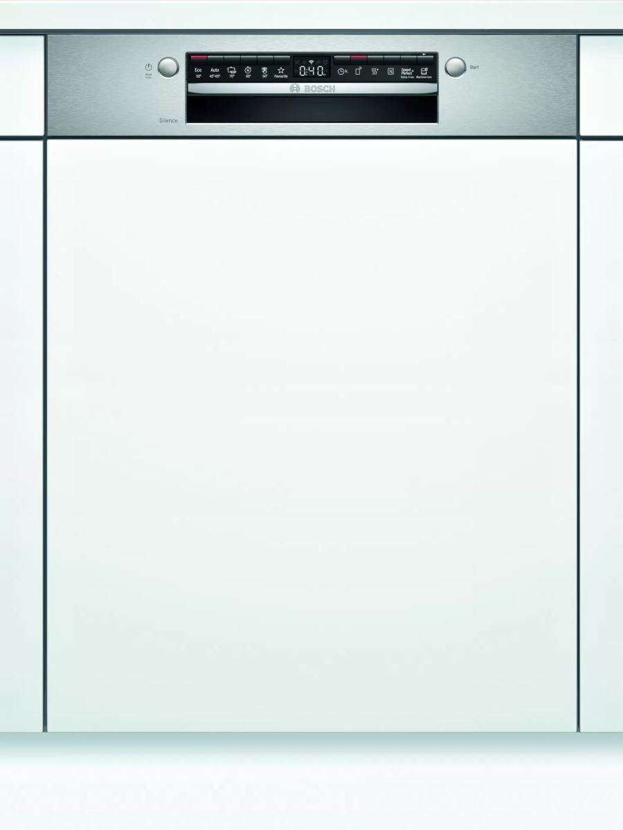 Mașina de spălat vase partial încorporabilă Bosch SMI4HVS33E, 13 seturi, 6 programe, Sertar tacâmuri Vario, Wi-Fi, 60 cm