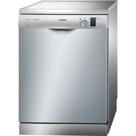 Masina de spalat vase Bosch SMS25AI00E, Independenta, Serie 2, 60 cm, 12 seturi, 5 programe, silver inox anti-amprenta