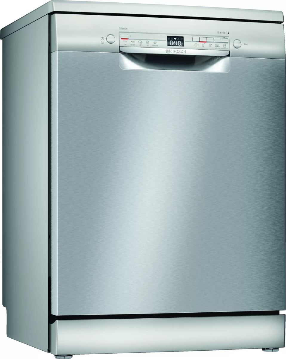 Mașina de spălat vase independentă Bosch SMS2ITI33E, 12 seturi, 5 programe, Wi-Fi, Clasa E, 60 cm, Inox look