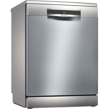 Masina de spalat vase independenta Bosch SMS6ECI07E, 14 seturi, 6 programe, Display, Wi-Fi, Sertar tacamuri Vario, 60 cm, Inox look