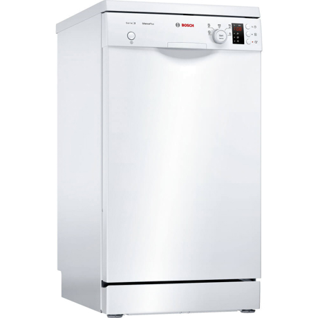Masina de spalat vase Bosch Serie 2 SPS25CW05E Silence Plus, Independenta, 45 cm, 9 seturi, 6 programe, VarioSpeed Plus, HalfLoad, Alb
