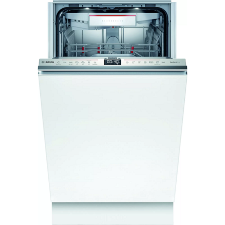 Masina de spalat vase complet încorporabila Bosch SPV6ZMX23E, 10 seturi, 6 programe, PiezoTouchControl, TimeLight, Wi-Fi, Sertar tacamuri VarioPro, 45 cm
