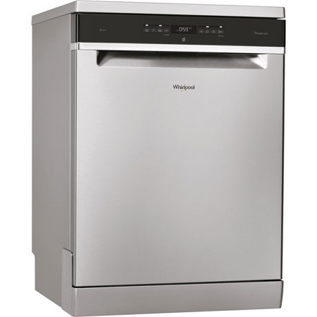 Masina de spalat vase Whirlpool WKFO 3O32 PX, Independenta, 14 seturi, 10 programe, 6th Sense, Power Clean Pro, 60 cm, Inox