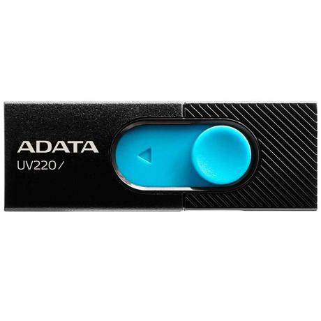 Memorie USB Flash Drive ADATA UV220 16GB, black/blue retail, USB 2.0