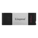 Memorie USB Flash Drive Kingston DataTraveler 80, 64GB, USB 3.2, Negru/Argintiu