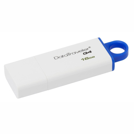 Kingston DataTraveler DTIG4 Flash Drive, 16 GB, USB 3.0, alb-albastru
