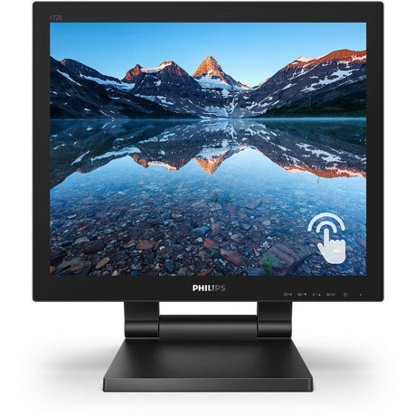 Monitor PHILIPS 172B9T, Touchscreen, IPS, SXGA, 17", 1 ms, HDMI, VGA, DisplayPort, USB, Negru