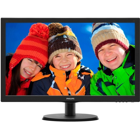 Monitor W-LED Philips 223V5LSB2/62, 21.5", Full HD, 5 ms, VGA, Smart Control Lite, Negru