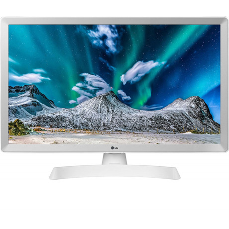 Monitor LG cu tuner 23.6" 24TL510V-WZ, VA, HD, HDMI, DVB-T2/ C/ S2, telecomanda, VESA 75*75, Alb