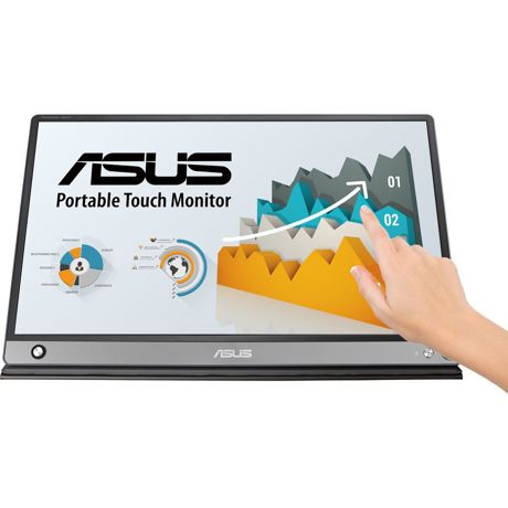 Monitor portabil ASUS ZenScreen MB16AMT, 15.6", Full HD, Touch screen, Micro HDMI, USB Type-C, 4 ore autonomie