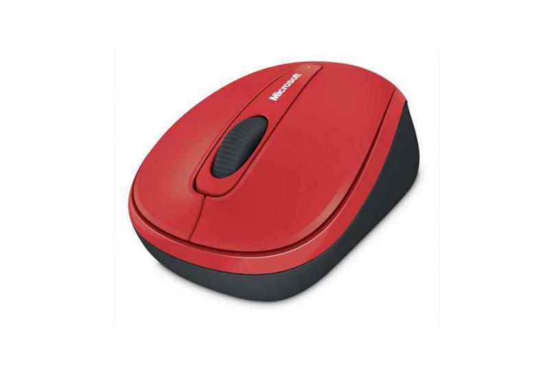 Mouse Wireless Microsoft 3500, USB, Flame Red Gloss