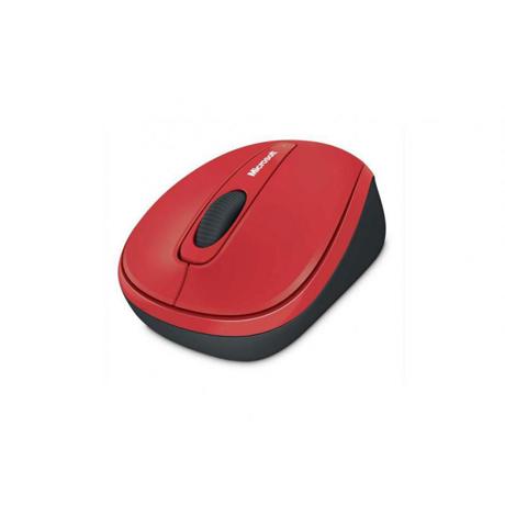 Mouse Wireless Microsoft 3500, USB, Flame Red Gloss