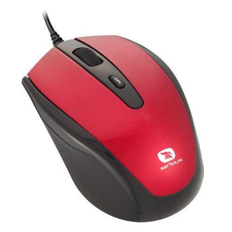 Mouse Serioux Pastel 3300, USB, Red