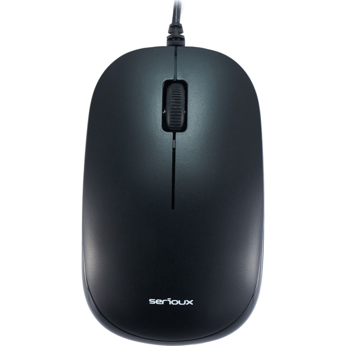 Mouse Serioux cu fir, Optic, 1000dpi, Negru, Ambidextru, Blister, Cablu 1.6m, USB