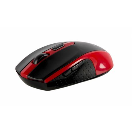 Mouse Serioux Pastel 600, wireless, USB, 1000/1600 DPI, 6 butoane, sisteme de operare: Windows / Mac OS / Linux, rosu