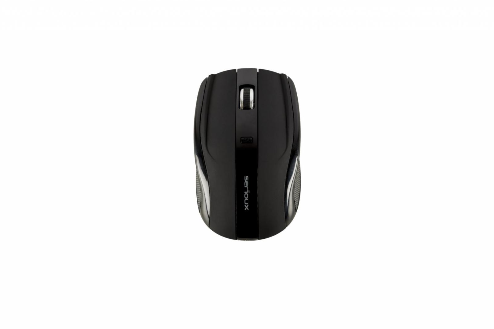 Mouse Serioux Rainbow 400, wireless, USB, 1000/1600 DPI, 4 butoane, sisteme de operare: Windows / Mac OS / Linux, negru