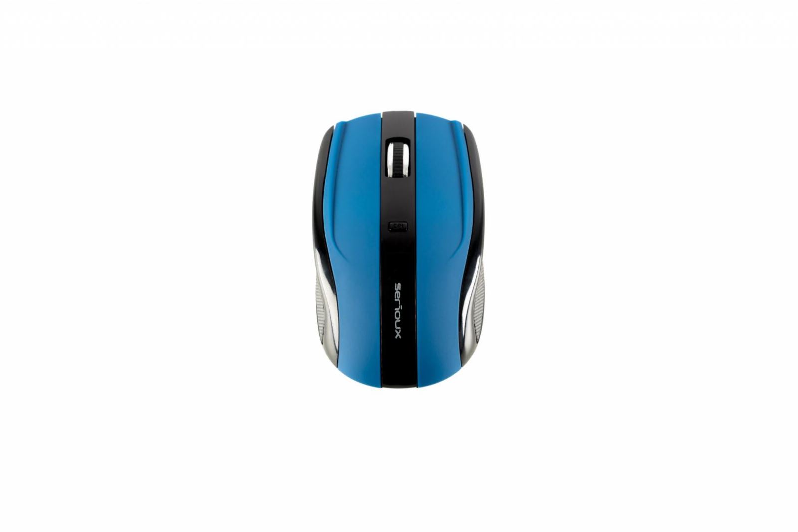 Mouse Serioux Rainbow 400, wireless, USB, 1000/1600 DPI, 4 butoane, sisteme de operare: Windows / Mac OS / Linux, albastru