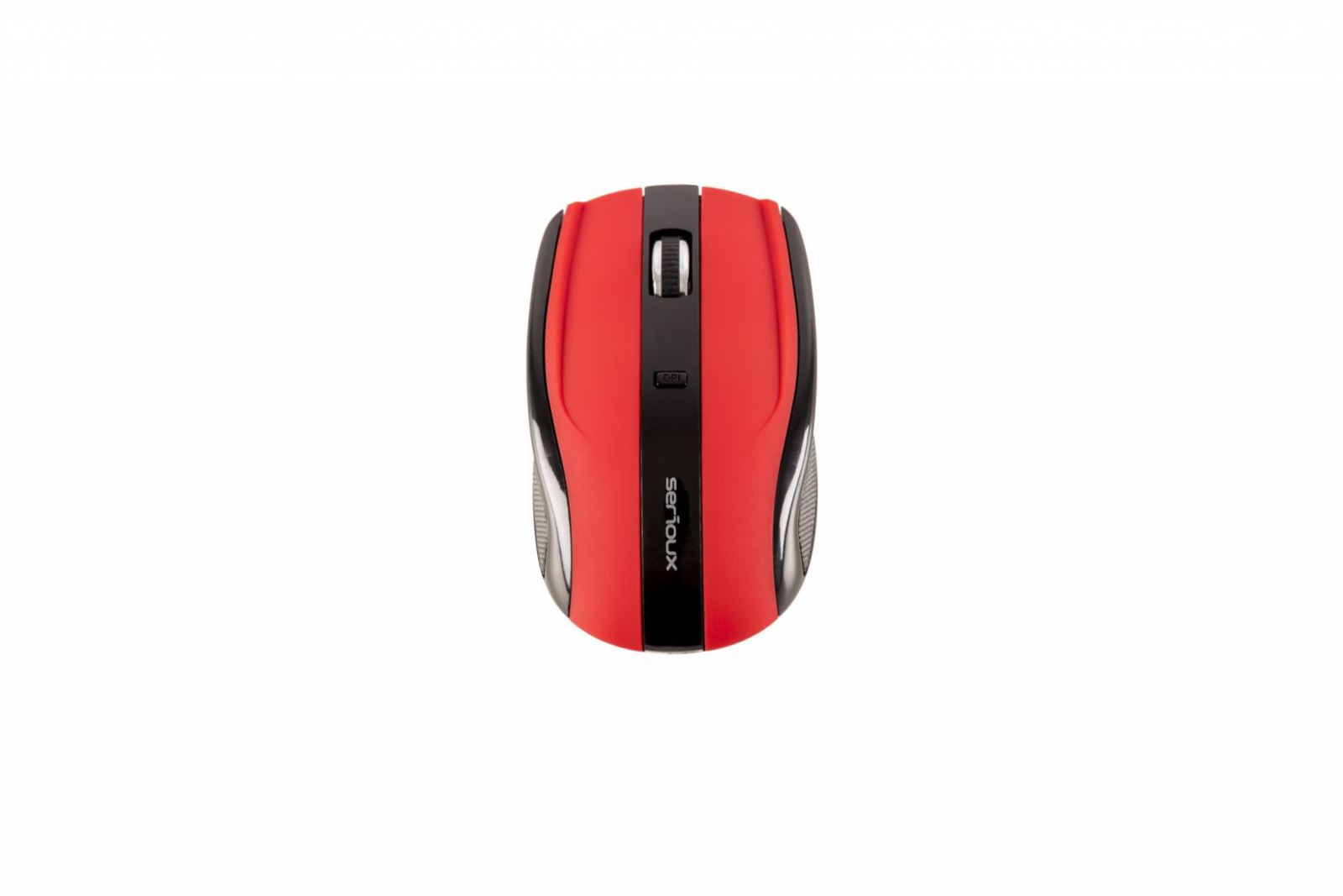 Mouse Serioux Rainbow 400, wireless, USB, 1000/1600 DPI, 4 butoane, sisteme de operare: Windows / Mac OS / Linux, rosu