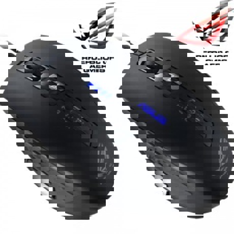 Mouse Asus Republic Of Gamers GX850, Laser, cu fir, rubber finish negru