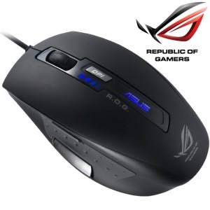 Mouse Asus Republic Of Gamers GX850, Laser, cu fir, rubber finish negru