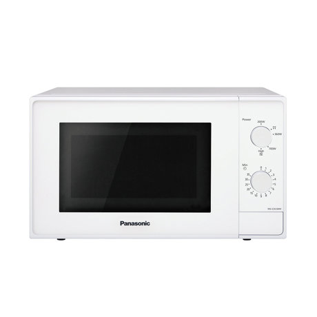 Cuptor cu microunde si cu gratar Panasonic NN-K12JMMEPG, 800 W, 20 L, Control mecanic, Alb