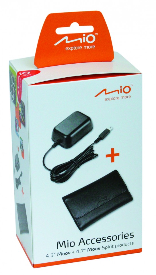 Pachet Mio: Husa GPS + Incarcator de camera pentru Seria 4.7" Moov 500 & Spirit & V500 Series & 5" S600