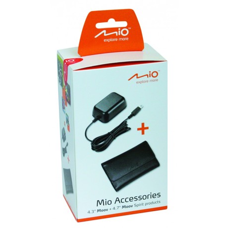 Pachet Mio: Husa GPS + Incarcator de camera pentru Seria 4.7" Moov 500 & Spirit & V500 Series & 5" S600