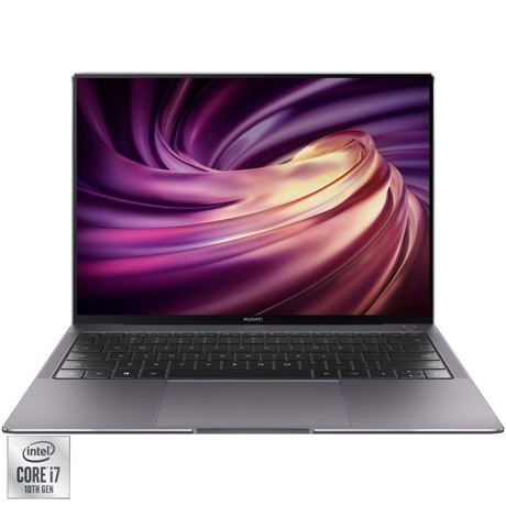 Laptop Huawei MateBook X Pro 2020, 13.9'', Ecran touch, Procesor Intel® Core™ i7-10510U, RAM 16GB, SSD 1 TB, NVIDIA® GeForce® MX250 2 GB GDDR5, Gray, Windows 10 Pro