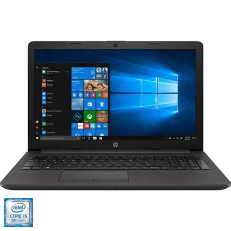 Laptop HP 250 G7, 15.6" LED FHD Anti-Glare, i5-8265U, RAM 8GB, HDD 1TB, DVD+/-RW, Windows 10 Pro 64bit