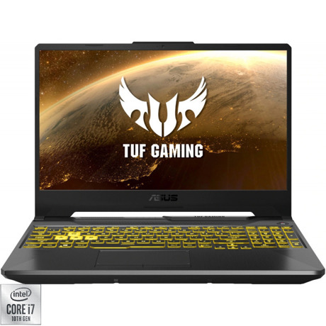 Laptop Gaming ASUS TUF Gaming FX506LH-HN102, 15.6" FHD IPS, Intel Core i7-10870H, RAM 8GB, SSD 512GB, NVIDIA® GeForce GTX 1650 4GB GDDR6, Fara OS