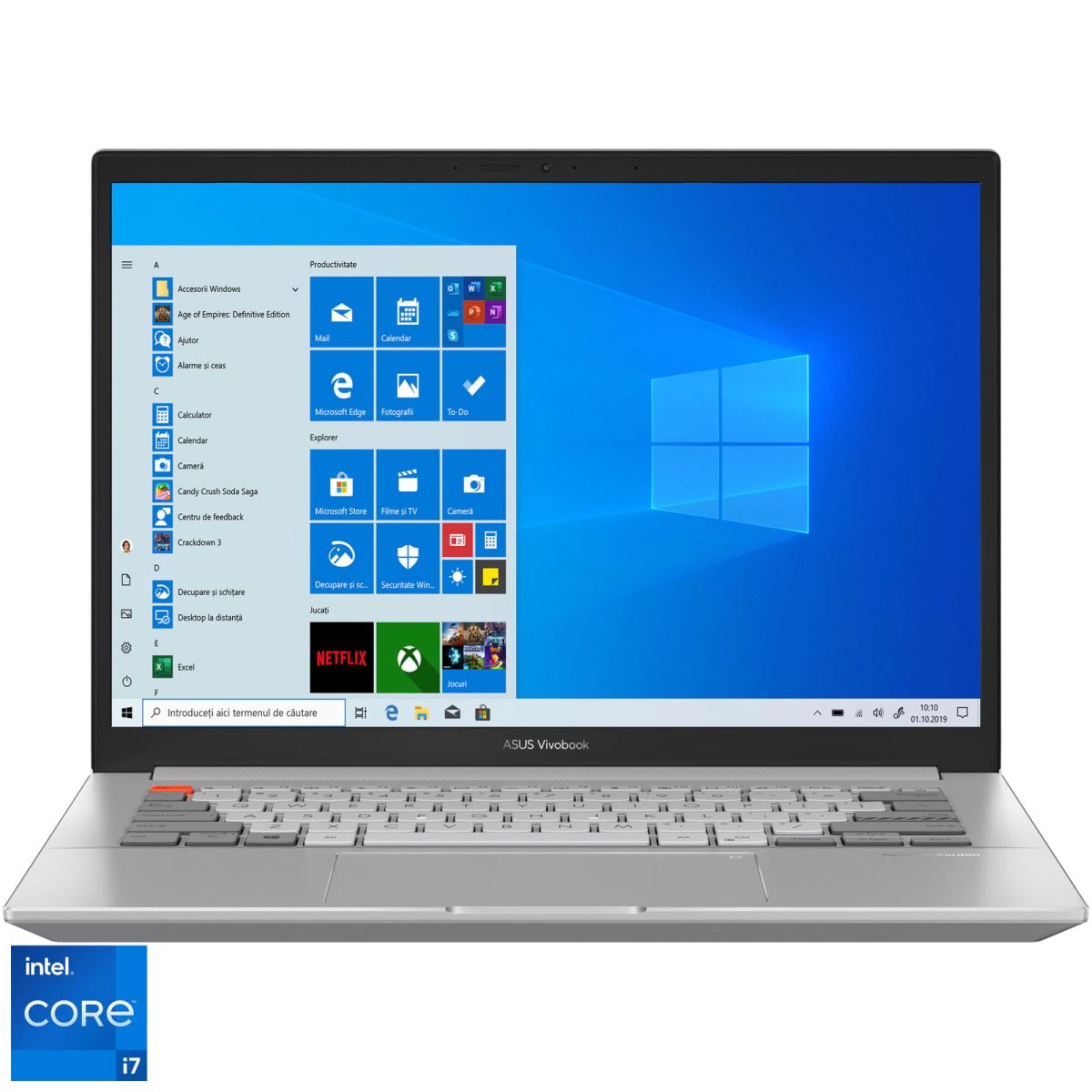 Laptop ASUS Vivobook Pro N7400PC-KM010R, 14", WQXGA+ (2880 x 1800) OLED, Intel Core i7-11370H, RAM 16GB, SSD 1 TB, NVIDIA® GeForce® RTX 3050 4GB GDDR6, Windows 10 Pro