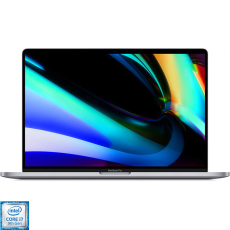 Laptop Apple MacBook Pro 16", Intel i7 9th gen, RAM 16GB, SSD 512GB, AMD Radeon Pro 5300M 4GB GDDR6, Space grey