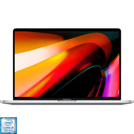 Laptop Apple MacBook Pro 16", Intel i9 9th gen, RAM 16GB, SSD 1 TB, AMD Radeon Pro 5500M 4GB GDDR6, Silver