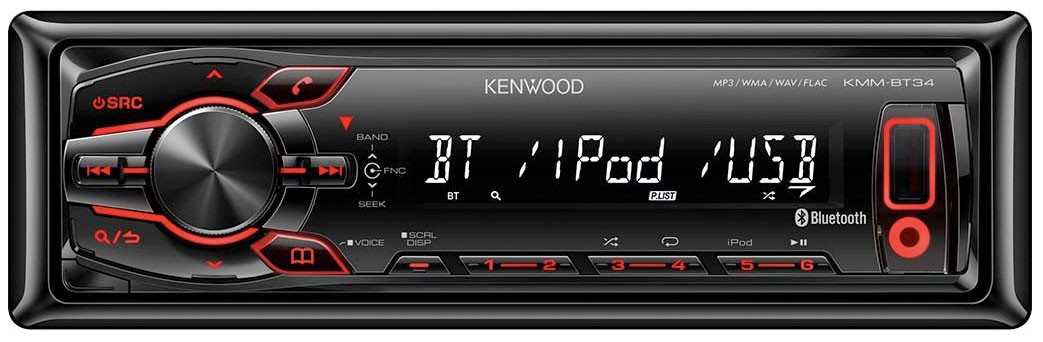 Player auto Kenwood KMM-BT34, MP3, Bluetooth, USB, AUX, 4x50W