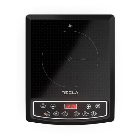 Plita portabila cu inductie Tesla IC200B, 1500W, 25x25 cm, 6 niveluri putere, Negru